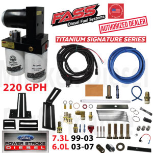 FASS Fuel Systems Titanium Signature Series Diesel Fuel System 250F 220GPH@45-50PSI Ford Powerstroke 7.3L and 6.0L 1999-2007 (TSF14220G) - Image 3